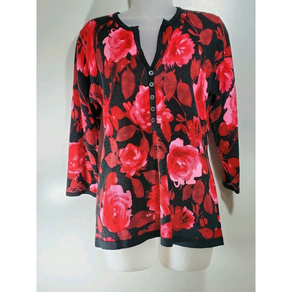 Womens Cathy Daniels Soft Black Sweater Top size S